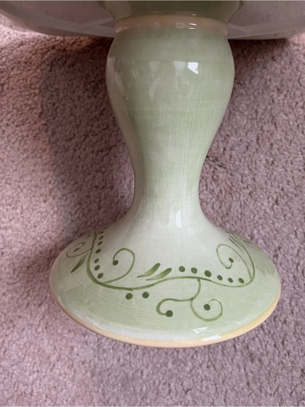 Tracy Porter Evelyn Collect Square Pedestal Cake Stand Hand Painted Raspberries